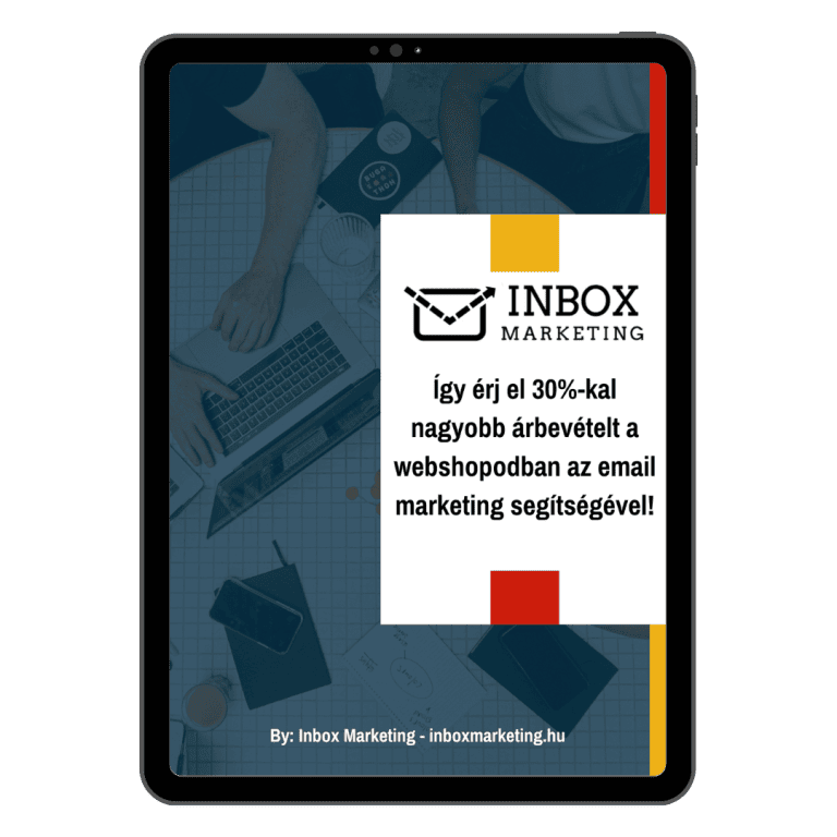 Email marketing dashboard on tablet